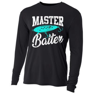 Funny Fishermen Gifts Adult Humor Fishings Master Baiter Cooling Performance Long Sleeve Crew