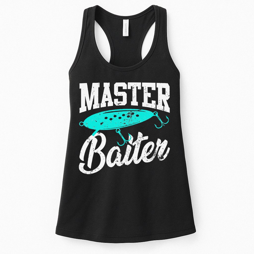 Funny Fishermen Gifts Adult Humor Fishings Master Baiter Womens Tank Top