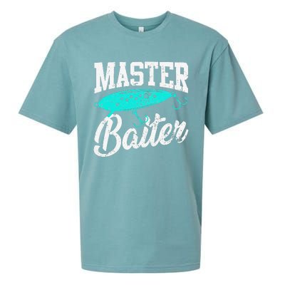 Funny Fishermen Gifts Adult Humor Fishings Master Baiter Sueded Cloud Jersey T-Shirt