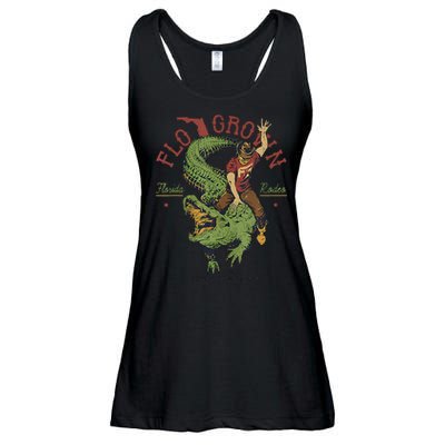 Funny Flo Grown Florida Rodeo Ladies Essential Flowy Tank