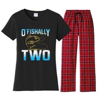 Fishing Fisherman Gifts For 2 Year Old 2nd Birthday Women's Flannel Pajama Set