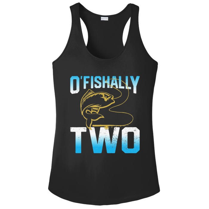 Fishing Fisherman Gifts For 2 Year Old 2nd Birthday Ladies PosiCharge Competitor Racerback Tank