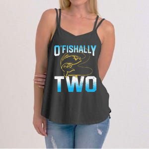 Fishing Fisherman Gifts For 2 Year Old 2nd Birthday Women's Strappy Tank