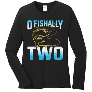 Fishing Fisherman Gifts For 2 Year Old 2nd Birthday Ladies Long Sleeve Shirt