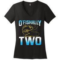 Fishing Fisherman Gifts For 2 Year Old 2nd Birthday Women's V-Neck T-Shirt