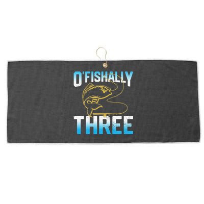 Fishing Fisherman Gifts For 3 Year Old 3rd Birthday Large Microfiber Waffle Golf Towel