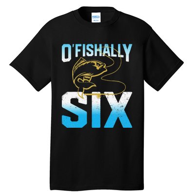 Fishing Fisherman Gifts For 6 Year Old 6th Birthday Tall T-Shirt