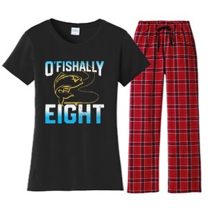 Fishing Fisherman Gifts For 8 Year Old 8th Birthday Women's Flannel Pajama Set