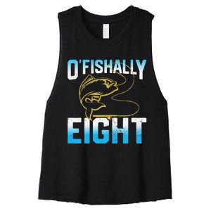 Fishing Fisherman Gifts For 8 Year Old 8th Birthday Women's Racerback Cropped Tank