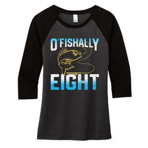 Fishing Fisherman Gifts For 8 Year Old 8th Birthday Women's Tri-Blend 3/4-Sleeve Raglan Shirt