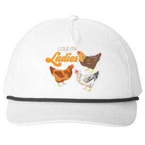 Funny Farmer Gift I Love My Ladies Chicken Snapback Five-Panel Rope Hat