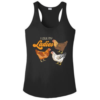 Funny Farmer Gift I Love My Ladies Chicken Ladies PosiCharge Competitor Racerback Tank