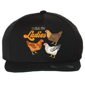 Funny Farmer Gift I Love My Ladies Chicken Wool Snapback Cap