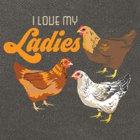 Funny Farmer Gift I Love My Ladies Chicken Cotton Canvas Backpack