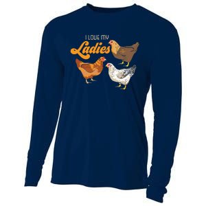 Funny Farmer Gift I Love My Ladies Chicken Cooling Performance Long Sleeve Crew