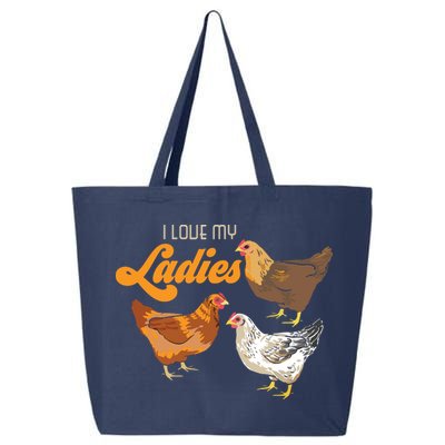 Funny Farmer Gift I Love My Ladies Chicken 25L Jumbo Tote
