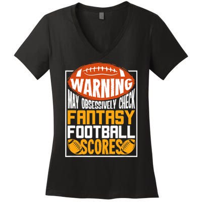 Fantasy Football Gift For A Fantasy Football Player Women's V-Neck T-Shirt