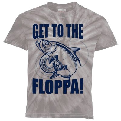 Funny Fishing Get To The Floppa Sarcastic Fisherman Kids Tie-Dye T-Shirt