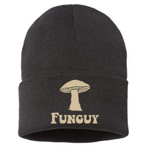 Fungi Fun Guy Funny Mushroom Lover Sustainable Knit Beanie