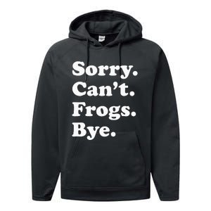 Funny Frog Gift For Men Women Performance Fleece Hoodie