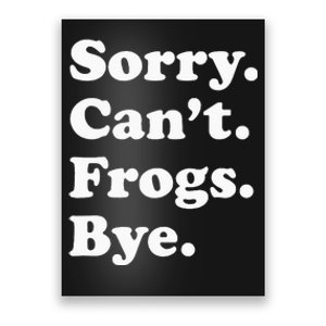 Funny Frog Gift For Men Women Poster