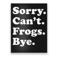 Funny Frog Gift For Men Women Poster