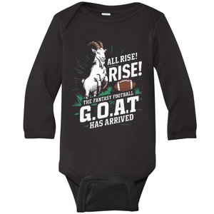 Fantasy Football Goat League Champion Champ Winner Baby Long Sleeve Bodysuit