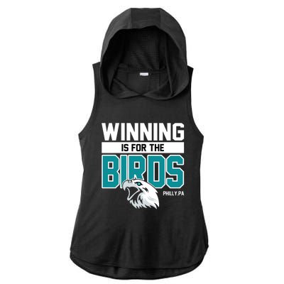 Football Fan Gear | Winning Is For The Birds Ladies PosiCharge Tri-Blend Wicking Draft Hoodie Tank