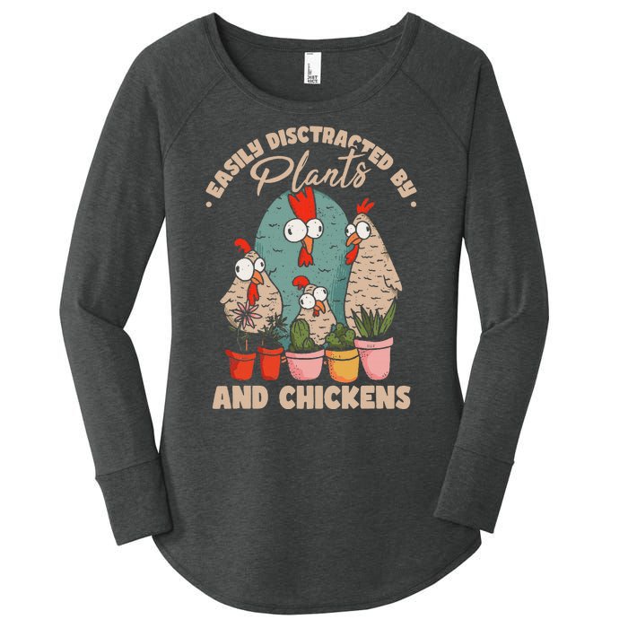 Funny Farming Gardening Plant Garden Chicken Plants Women's Perfect Tri Tunic Long Sleeve Shirt