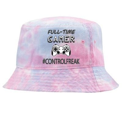 Funny Fullmeaningful Gifttime Gamer Control Freak Gaming Meaningful Gift Video G Tie-Dyed Bucket Hat