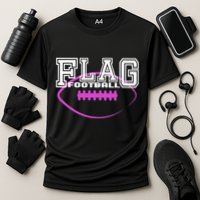 Flag Football Girl Player Team Cooling Performance Crew T-Shirt