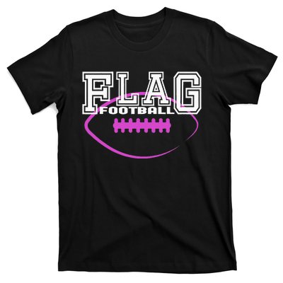 Flag Football Girl Player Team T-Shirt