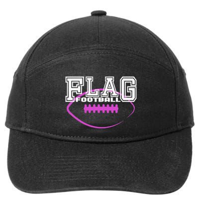 Flag Football Girl Player Team 7-Panel Snapback Hat