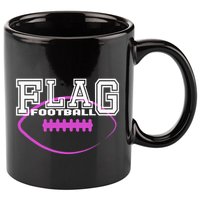 Flag Football Girl Player Team 11oz C Handle Ceramic Mug
