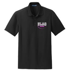 Flag Football Girl Player Team Dry Zone Grid Polo