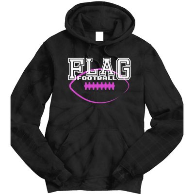 Flag Football Girl Player Team Tie Dye Hoodie