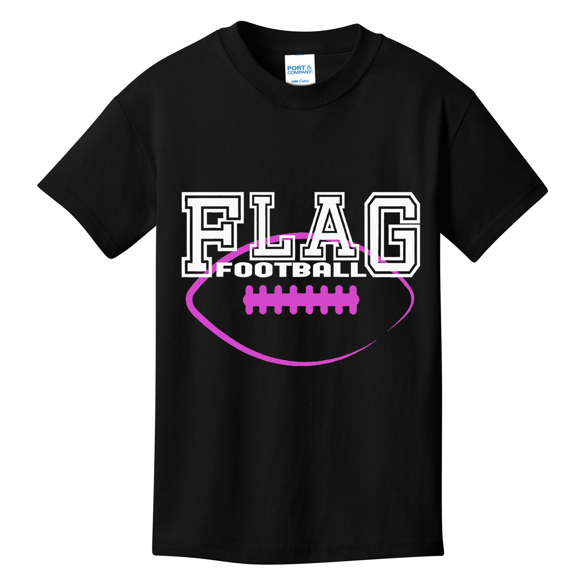 Flag Football Girl Player Team Kids T-Shirt