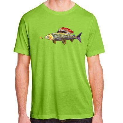 Fly Fishing Grayling Fish Nymphing Dry Fly Tying Fisherman Adult ChromaSoft Performance T-Shirt