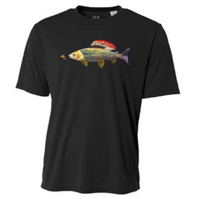 Fly Fishing Grayling Fish Nymphing Dry Fly Tying Fisherman Cooling Performance Crew T-Shirt