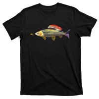 Fly Fishing Grayling Fish Nymphing Dry Fly Tying Fisherman T-Shirt