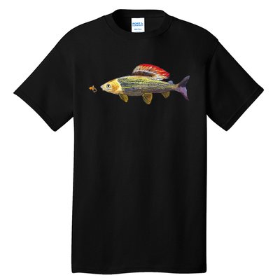 Fly Fishing Grayling Fish Nymphing Dry Fly Tying Fisherman Tall T-Shirt