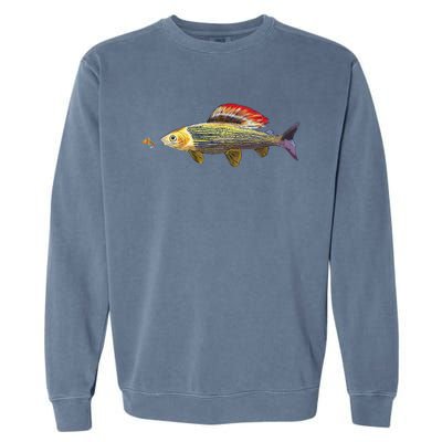 Fly Fishing Grayling Fish Nymphing Dry Fly Tying Fisherman Garment-Dyed Sweatshirt