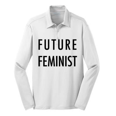 Future Feminist Gift Women Silk Touch Performance Long Sleeve Polo