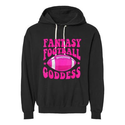 Fantasy Football Goddess Cute Draft Party Garment-Dyed Fleece Hoodie