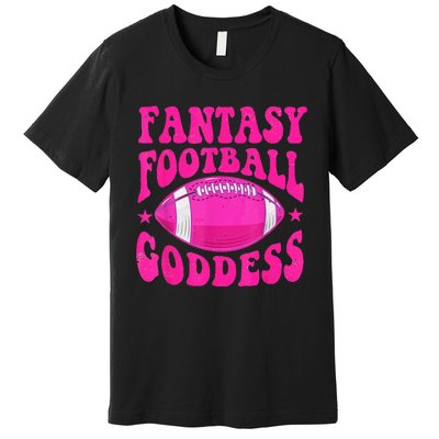 Fantasy Football Goddess Cute Draft Party Premium T-Shirt