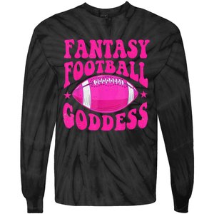 Fantasy Football Goddess Cute Draft Party Tie-Dye Long Sleeve Shirt