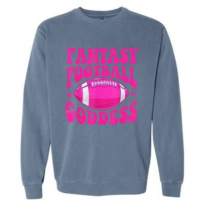 Fantasy Football Goddess Cute Draft Party Garment-Dyed Sweatshirt