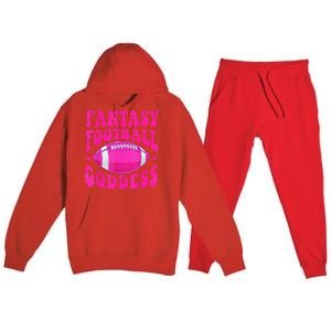 Fantasy Football Goddess Cute Draft Party Premium Hooded Sweatsuit Set