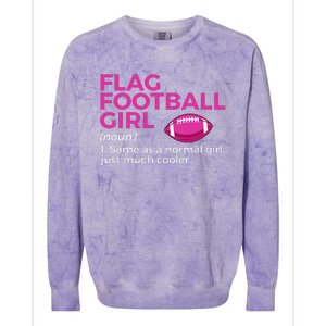 Flag Football Girl Definition Colorblast Crewneck Sweatshirt