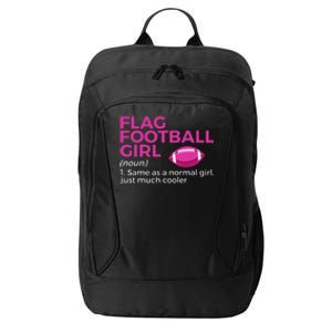 Flag Football Girl Definition City Backpack